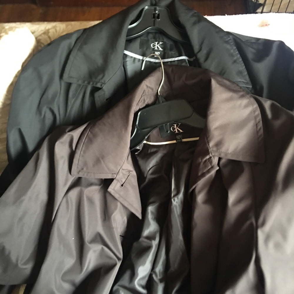 Brown and Black CK swing coats